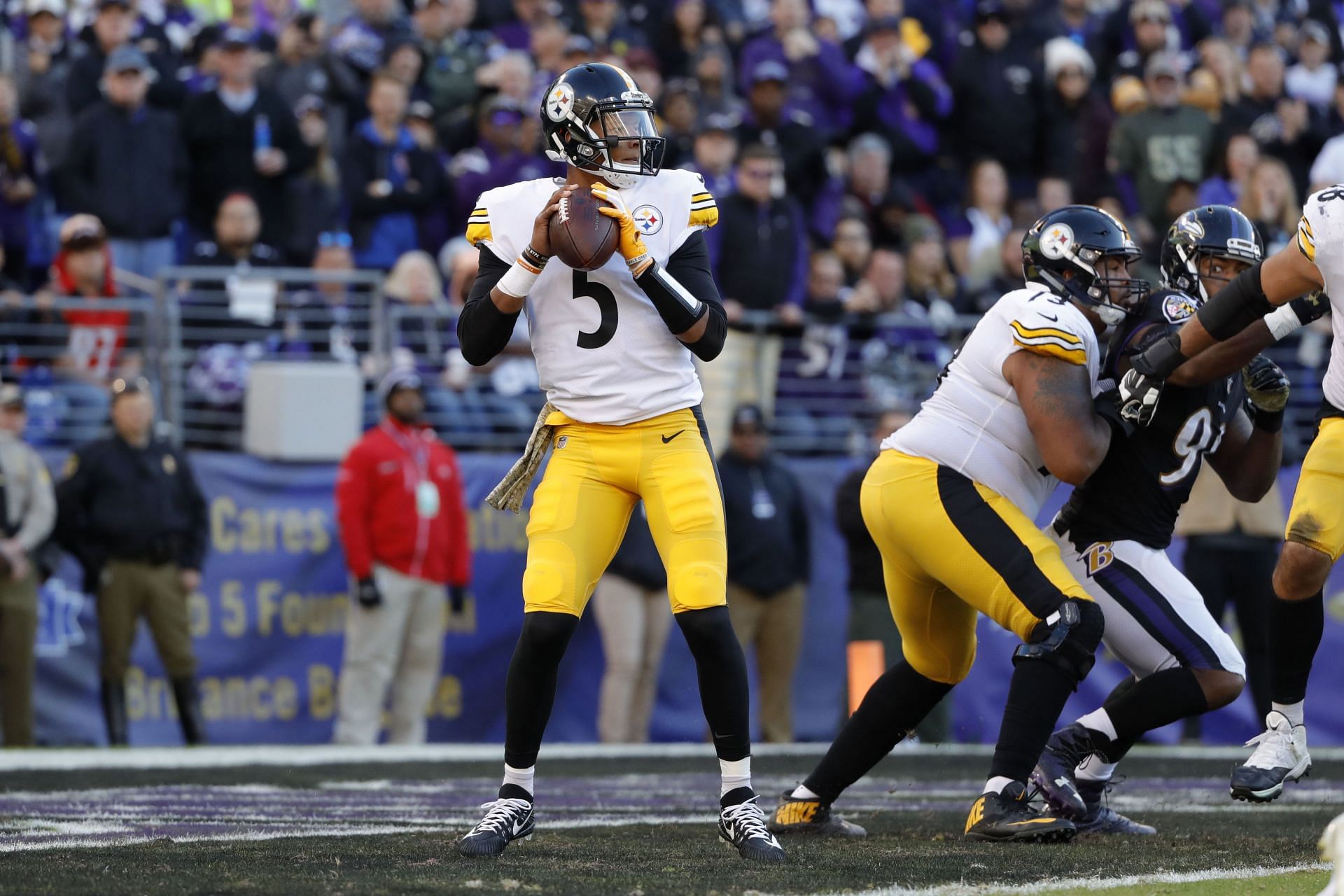 Josh Dobbs with the Pittsburgh Steelers